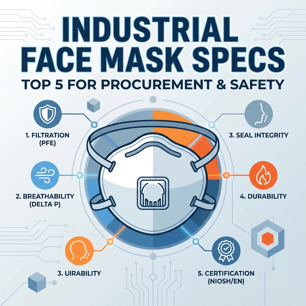 Top 5 specificaties voor wegwerpgezichtsmaskers voor industrieel gebruik
