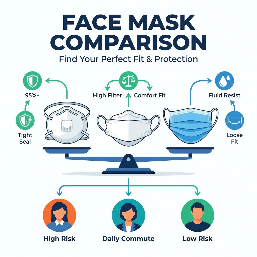 Vergelijking van wegwerpmaskers: welk type is geschikt voor u?